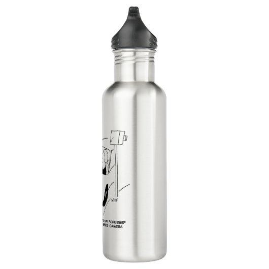 Funny Speed Camera Cartoon Shows Man Driving Waterfles (Rechts)