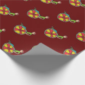 Funny Speedy-rolstoelgebruiker Cadeaupapier (Hoek)
