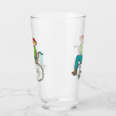 Funny Speedy-rolstoelgebruiker Glas (Links)