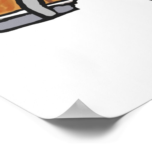 Funny Speedy-rolstoelgebruiker Poster (Hoek)