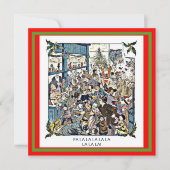 Funny Speelgoed Store Chaos Vintage-kerstkerstkopi Kaart (Voorkant)