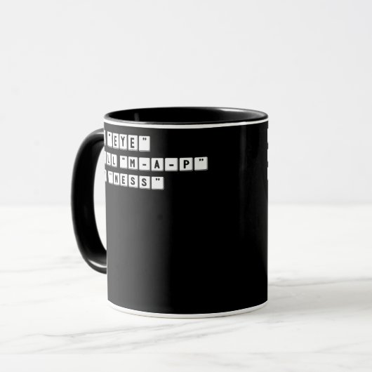 Funny Spelling Prank Say EYE Spell MAP Say NESS Mok (Voorkant links)