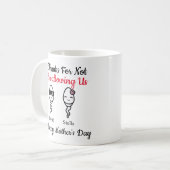 Funny Sperm Bedankt voor niet-slikken van Moederda Koffiemok (Voorkant links)