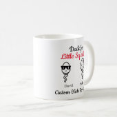 Funny Sperm Papa's Vaderdag kleine vierkanten Koffiemok (Voorkant rechts)