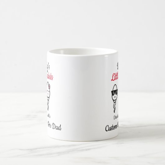 Funny Sperm Papa's Vaderdag kleine vierkanten Koffiemok (Center)