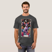 Funny Sphinx Cat Tarot Kaart T-shirt (Voorkant volledig)