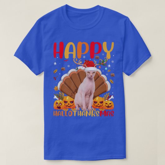 Funny Sphyn Cat Lover Happy Sphyn Cat HelloBedankt T-shirt (Design voorkant)