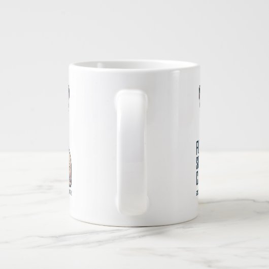 Funny Sphynx Cat Dad Illustration Grote Koffiekop (Achterkant)