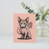Funny Sphynx Cat Dad Vector Art Briefkaart (Staand voorkant)