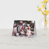 Funny Sphynx Kerst Kaart (Gele Bloem)