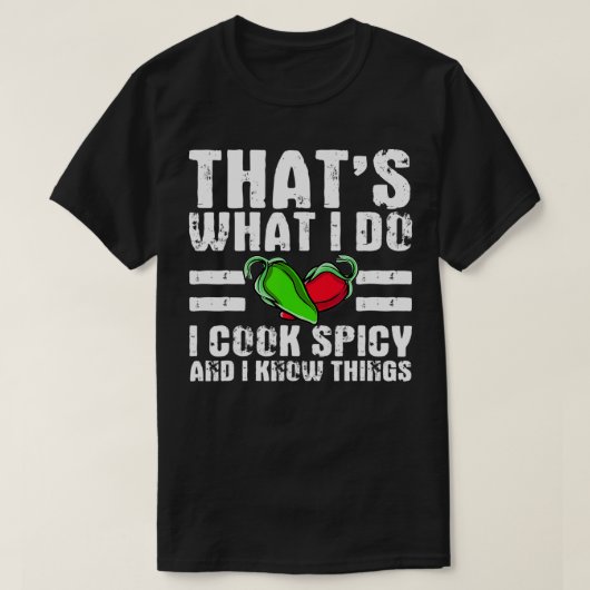 Funny Spicy Cooking Gezegde Chili Cook T-shirt (Design voorkant)