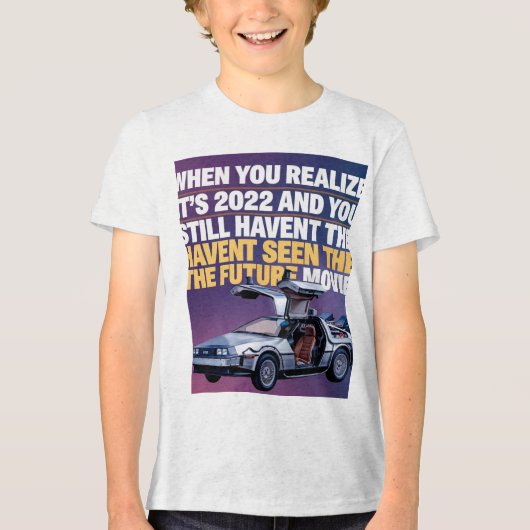 "Funny Spider Fear Quote –  typografie" Tri-Blend Shirt (Voorkant)