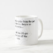 Funny Spider Joke Koffiemok (Voorkant rechts)