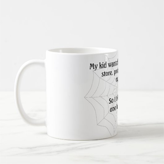 Funny Spider Joke Koffiemok (Links)