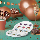 Funny Spider Ladybug Bee Papieren Bordje