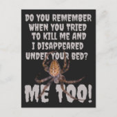 Funny Spider Revenge Halloween Briefkaart (Voorkant)