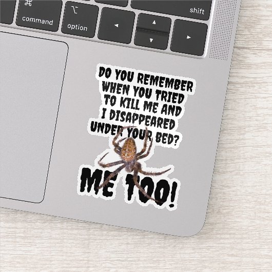 Funny Spider Revenge Halloween Sticker (Detail)