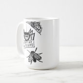 Funny Spider Says Visit My Website Cartoon Koffiemok (Voorkant links)