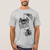 Funny Spider Says Visit My Website Cartoon T-shirt (Voorkant)