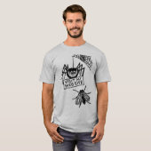 Funny Spider Says Visit My Website Cartoon T-shirt (Voorkant volledig)