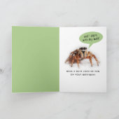 Funny Spider Web Designer Birthday Card Kaart (Binnen)