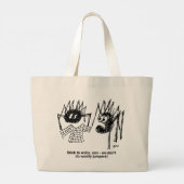 Funny Spiders and Spiders Web Weaving Cartoon Grote Tote Bag (Achterkant)