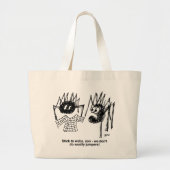 Funny Spiders and Spiders Web Weaving Cartoon Grote Tote Bag (Voorkant)
