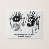 Funny Spiders and Spiders Web Weaving Cartoon Legpuzzel (Horizontaal)