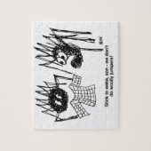 Funny Spiders and Spiders Web Weaving Cartoon Legpuzzel (Verticaal)