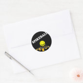 Funny Spikeball Net met Smile Face Art Ronde Sticker (Envelop)