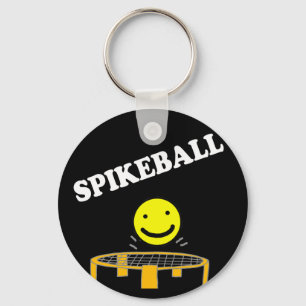 Funny Spikeball Net met Smile Face Art Sleutelhanger