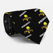 Funny Spikeball Net met Smile Face Art Stropdas (Opgerold)