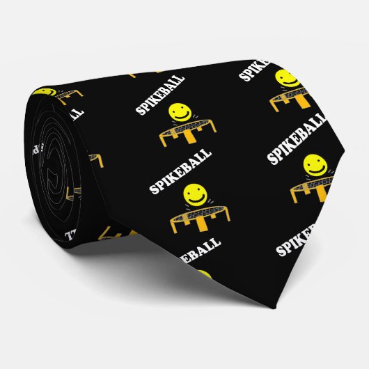 Funny Spikeball Net met Smile Face Art Stropdas (Opgerold)