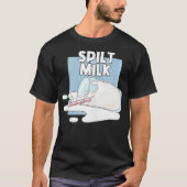 Funny Spilt Milk In A Glass Dairy Farming Cow Milk T-shirt (Voorkant)