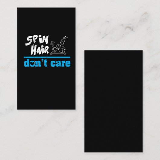 Funny Spin Class Indoor Cycling Spinning Spin Hair Visitekaartje (Voorkant / Achterkant)