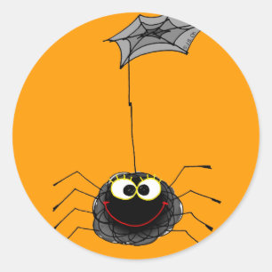 Funny spin ronde sticker