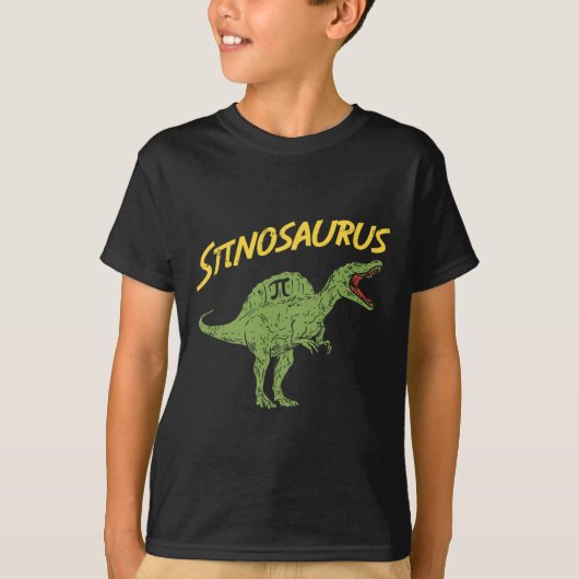 Funny Spinosaurus Pi Day Shirt Math Dinosaur Gift  (Voorkant)