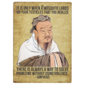 Funny Spiritueel Quote - Mosquito op testikels Klembord (Achterkant)