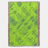 Funny Splatter Pattern groen + jouw idee Deken (Voorkant Verticaal)