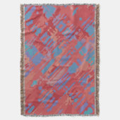 Funny Splatter Pattern pastel blauw rood + uw idee Deken (Voorkant Verticaal)