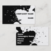 Funny splatter visitekaartje (Voorkant / Achterkant)