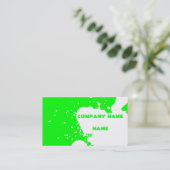 Funny splatter visitekaartje (Staand voorkant)