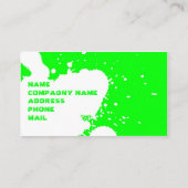 Funny splatter visitekaartje (Achterkant)