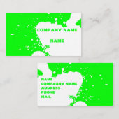 Funny splatter visitekaartje (Voorkant / Achterkant)