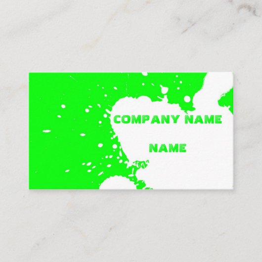 Funny splatter visitekaartje (Voorkant)