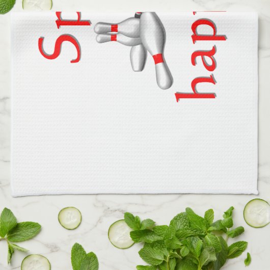 Funny split gebeurt met een bowlinghanddoek theedoek (Gevouwen)