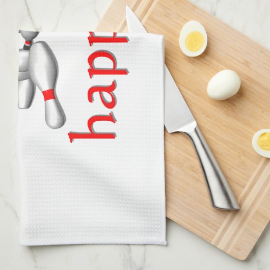 Funny split gebeurt met een bowlinghanddoek theedoek (Quarter Fold)