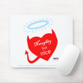 Funny Split Personality Naughty Nice Cartoon Heart Muismat (Met muis)