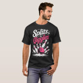 Funny Splits 'N Giggles Bowling Team Cute Bowler W T-shirt (Voorkant volledig)