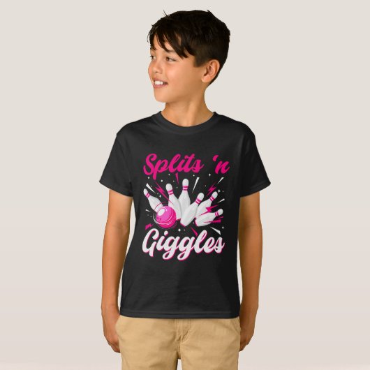 Funny Splits n Giggles Bowling Team Cute Bowler Wo T-shirt (Voorkant volledig)